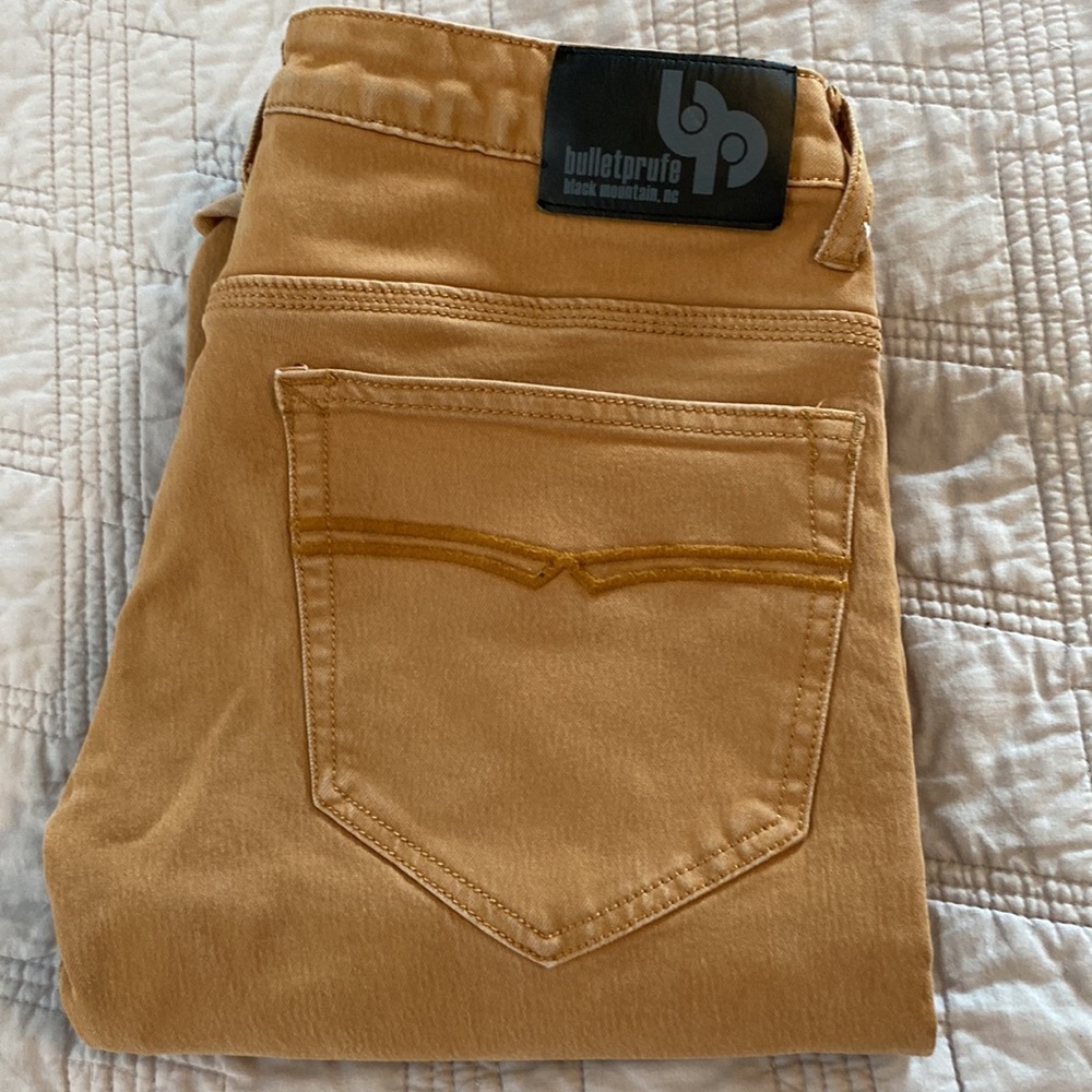 Bulletprufe denim jeans tobacco brown tan urban 30/32